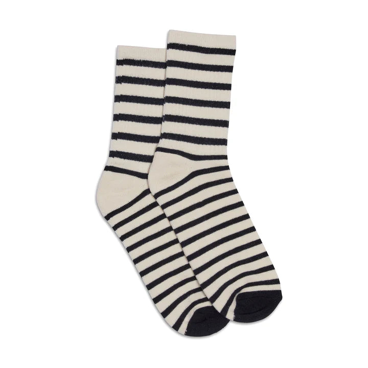 HOMMEY Socks 2 Pack - Vanilla Bean Stripes