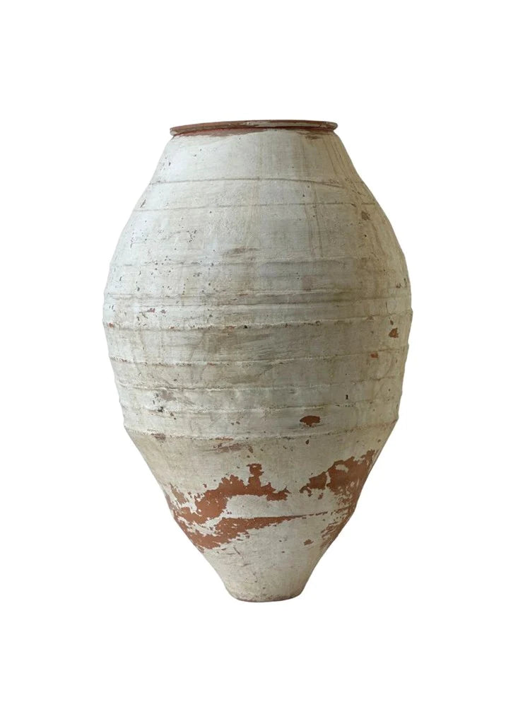Large Turkish Odemis Pot | White