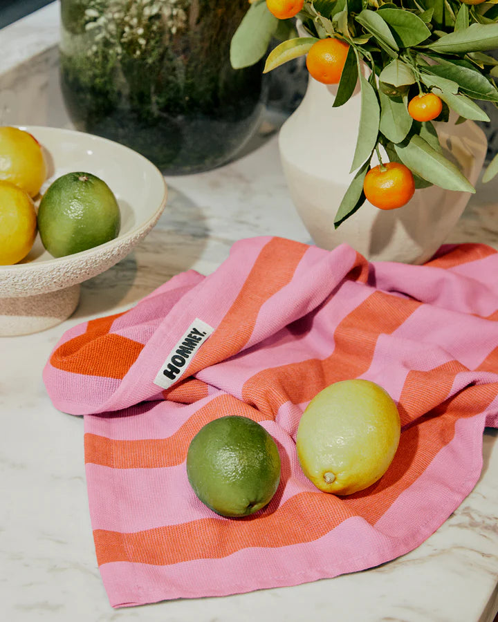 HOMMEY Tea Towel - Sherbet Stripes