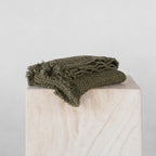 Flocca Waffle Linen Hand Towel - Armee