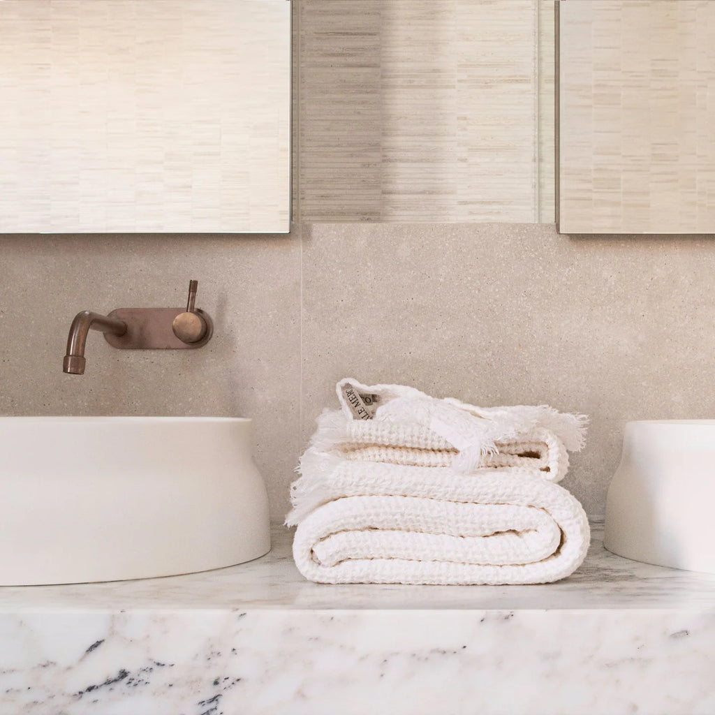 Flocca Waffle Linen Hand Towel - Ayrton