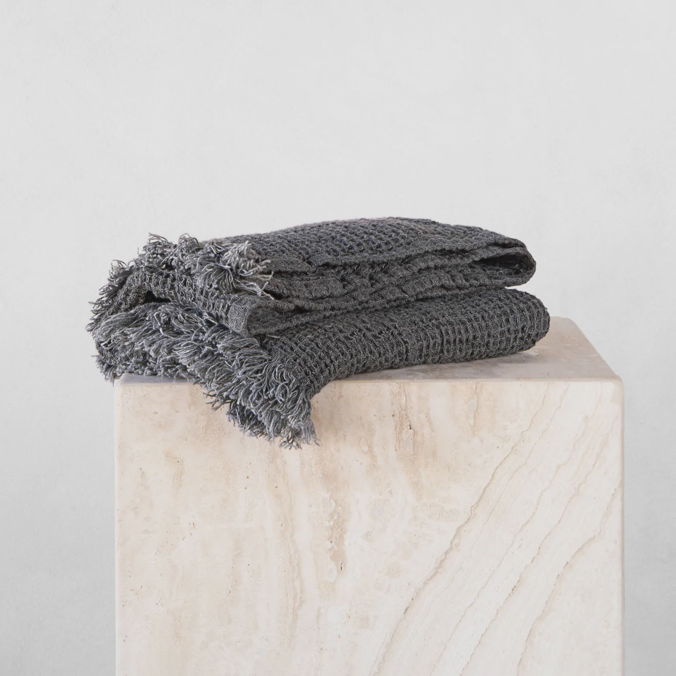 Flocca Waffle Linen Hand Towel - Tempest