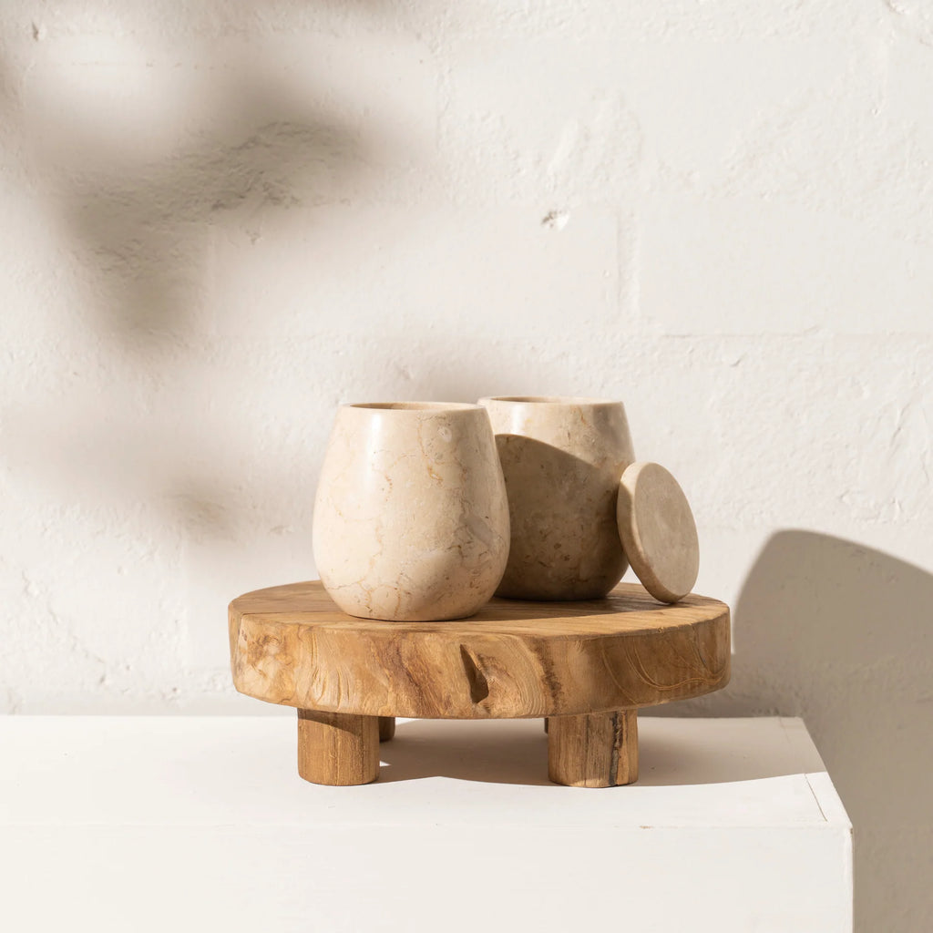 Eka Teak Footed Tray - Small