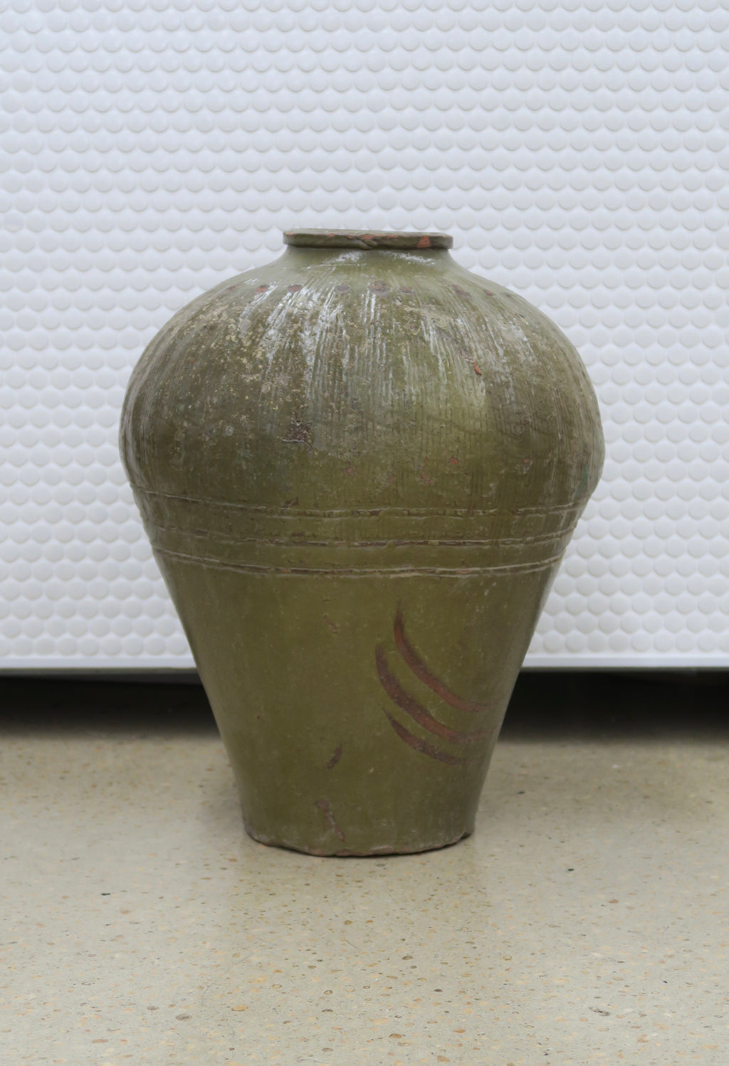 Organic Glazed Pot - Olive Large