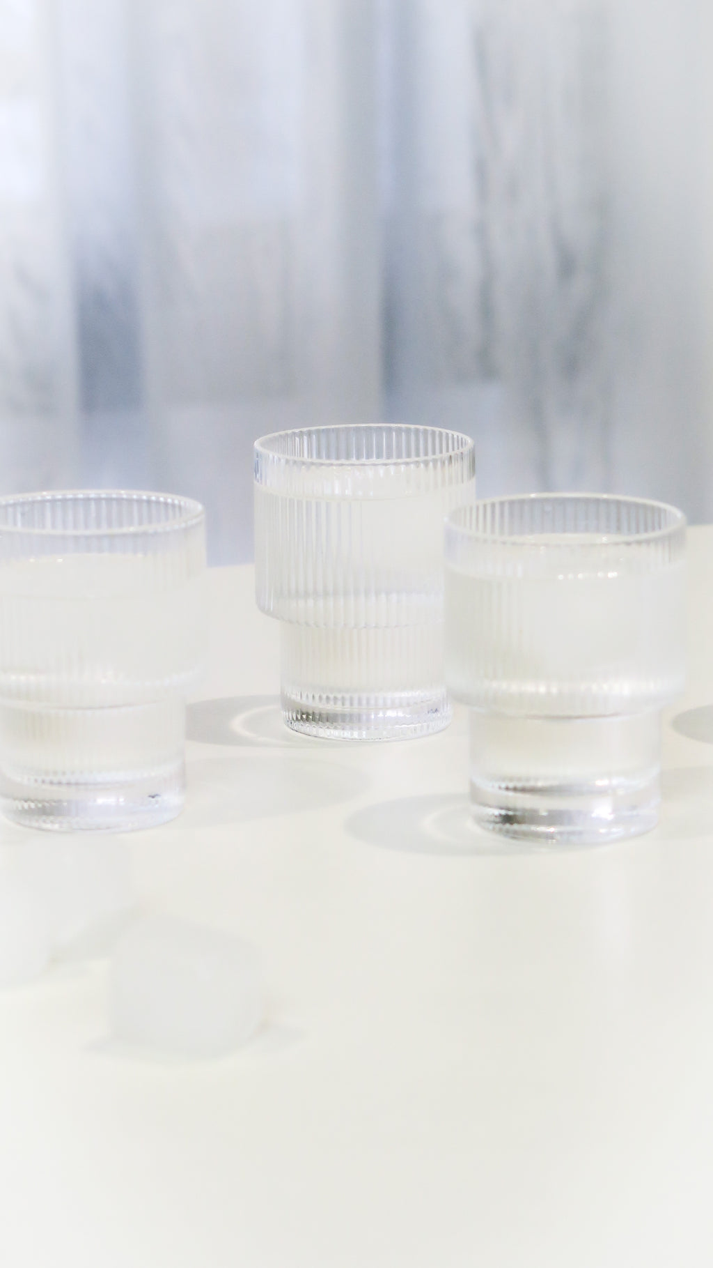 Ribbed Glass Tumbler - Set of 4
