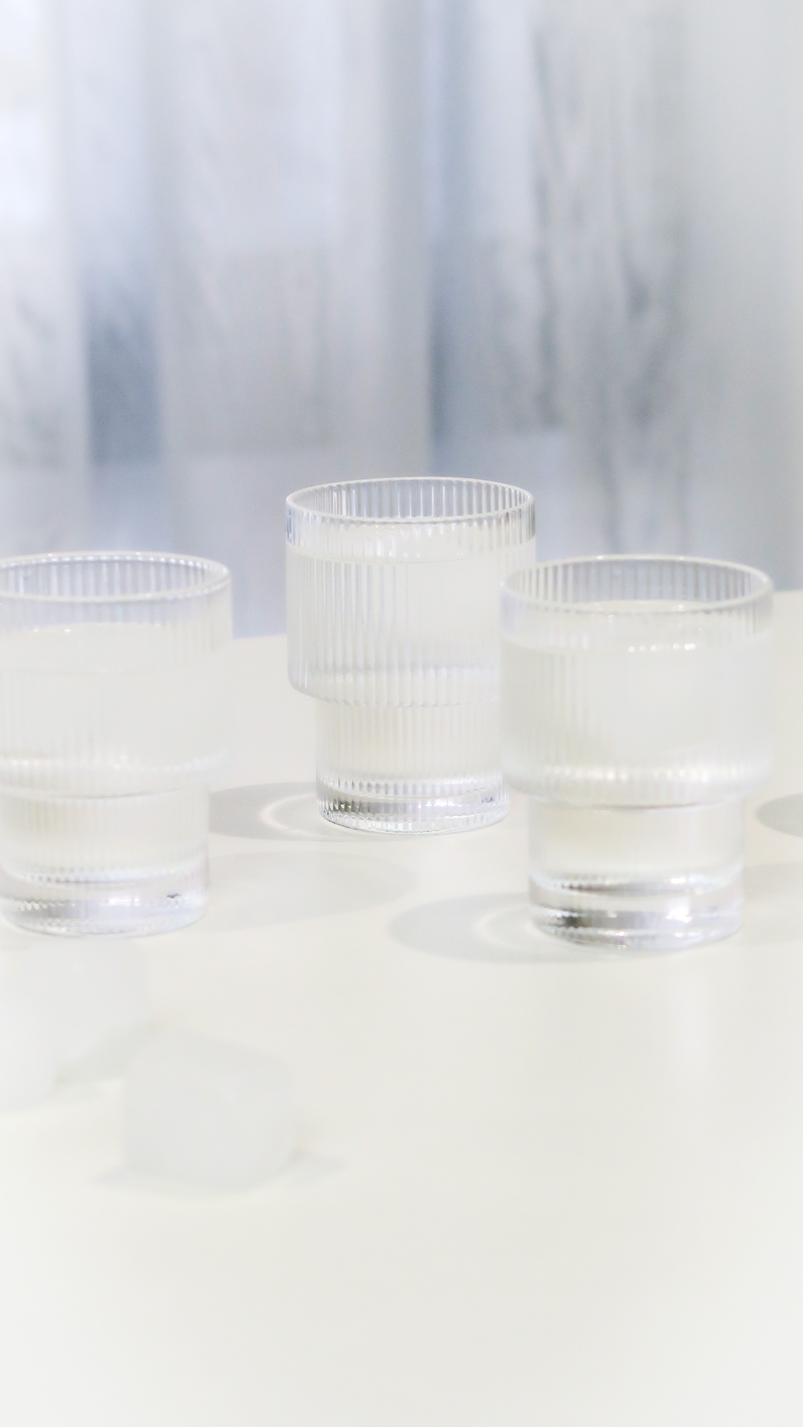 Ribbed Glass Tumbler - Set of 4
