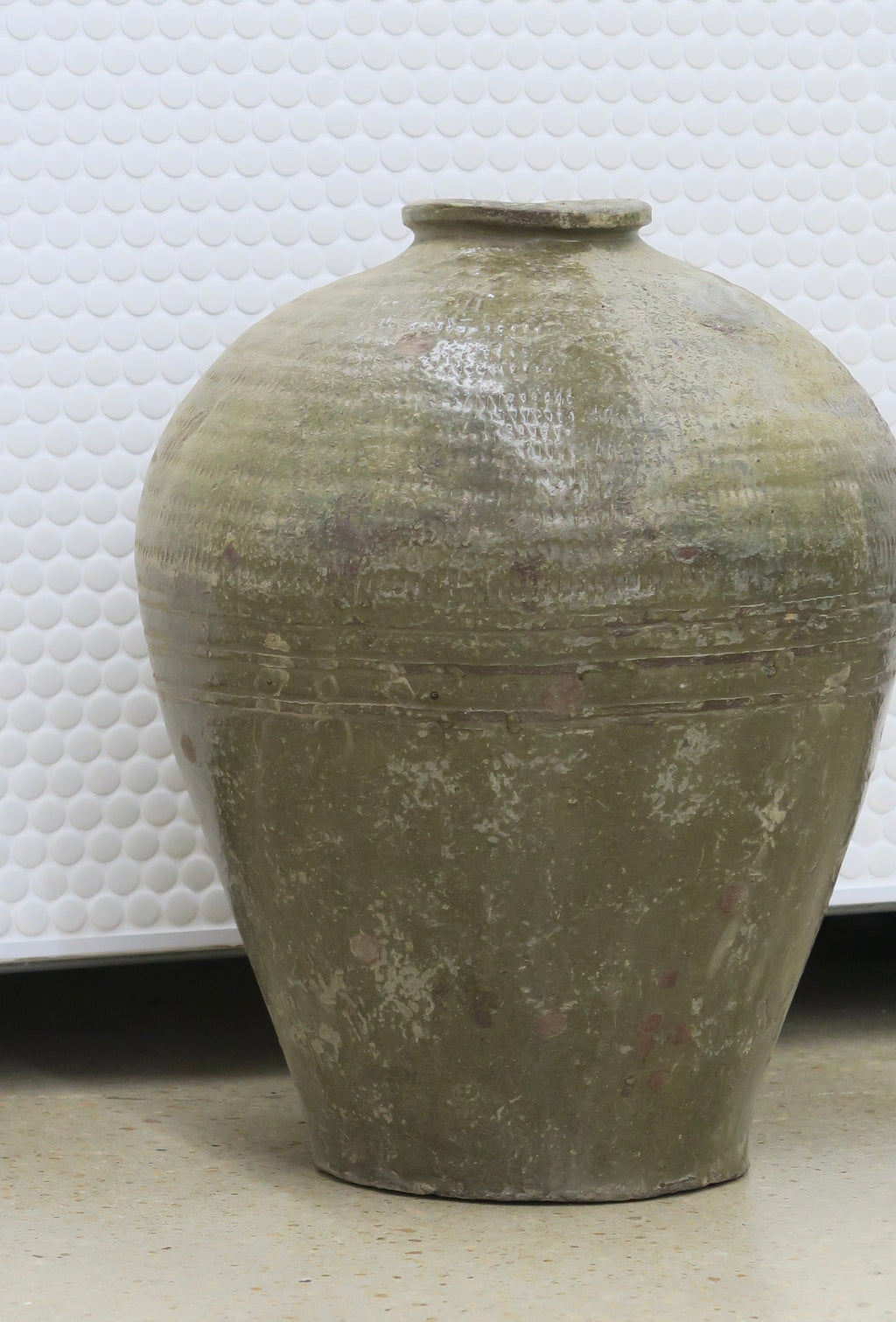 Organic Glazed Pot - Olive Large