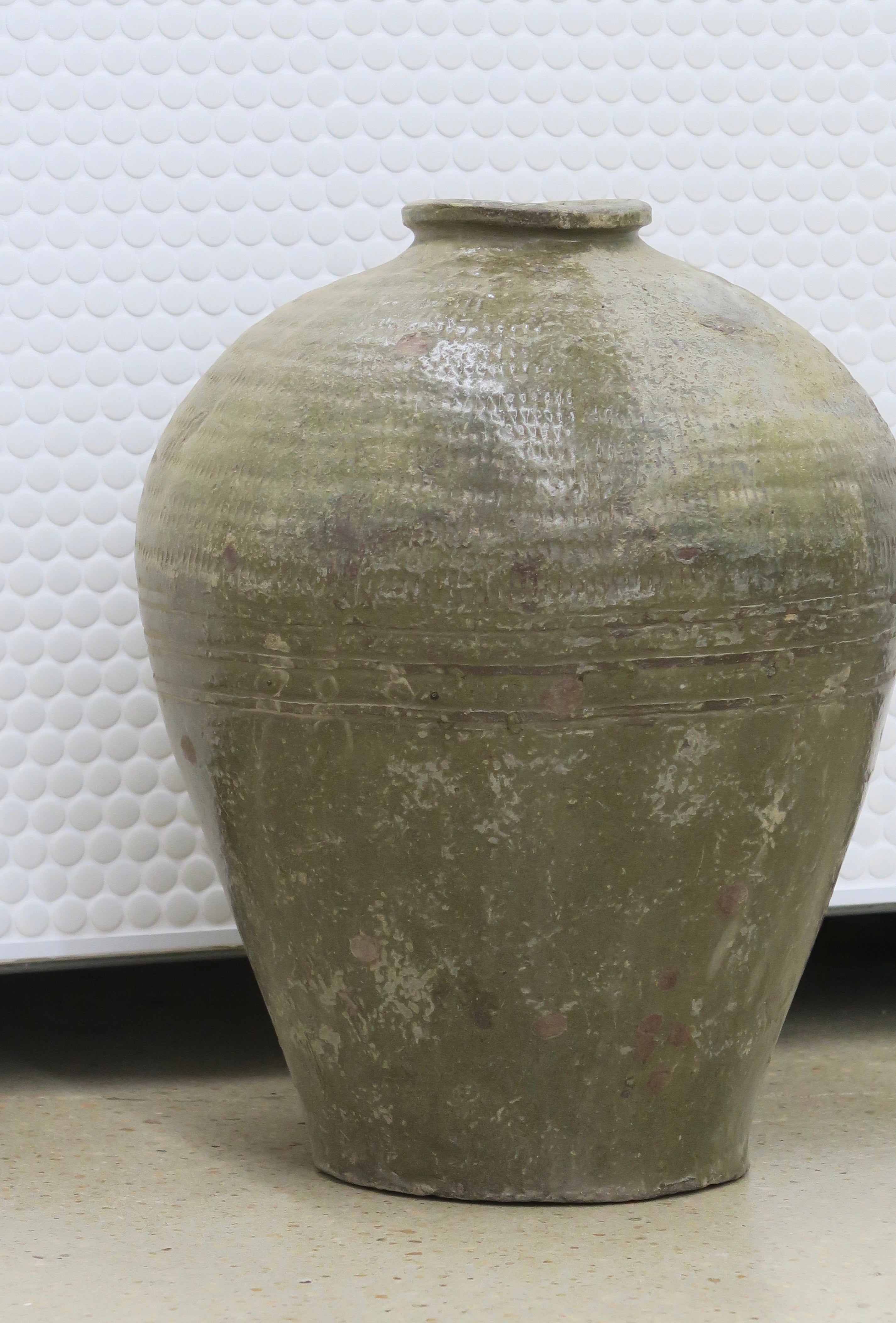 Organic Glazed Pot - Olive Large