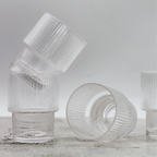 Ribbed Glass Tumbler - Set of 4