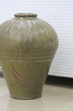 Organic Glazed Pot - Olive Large