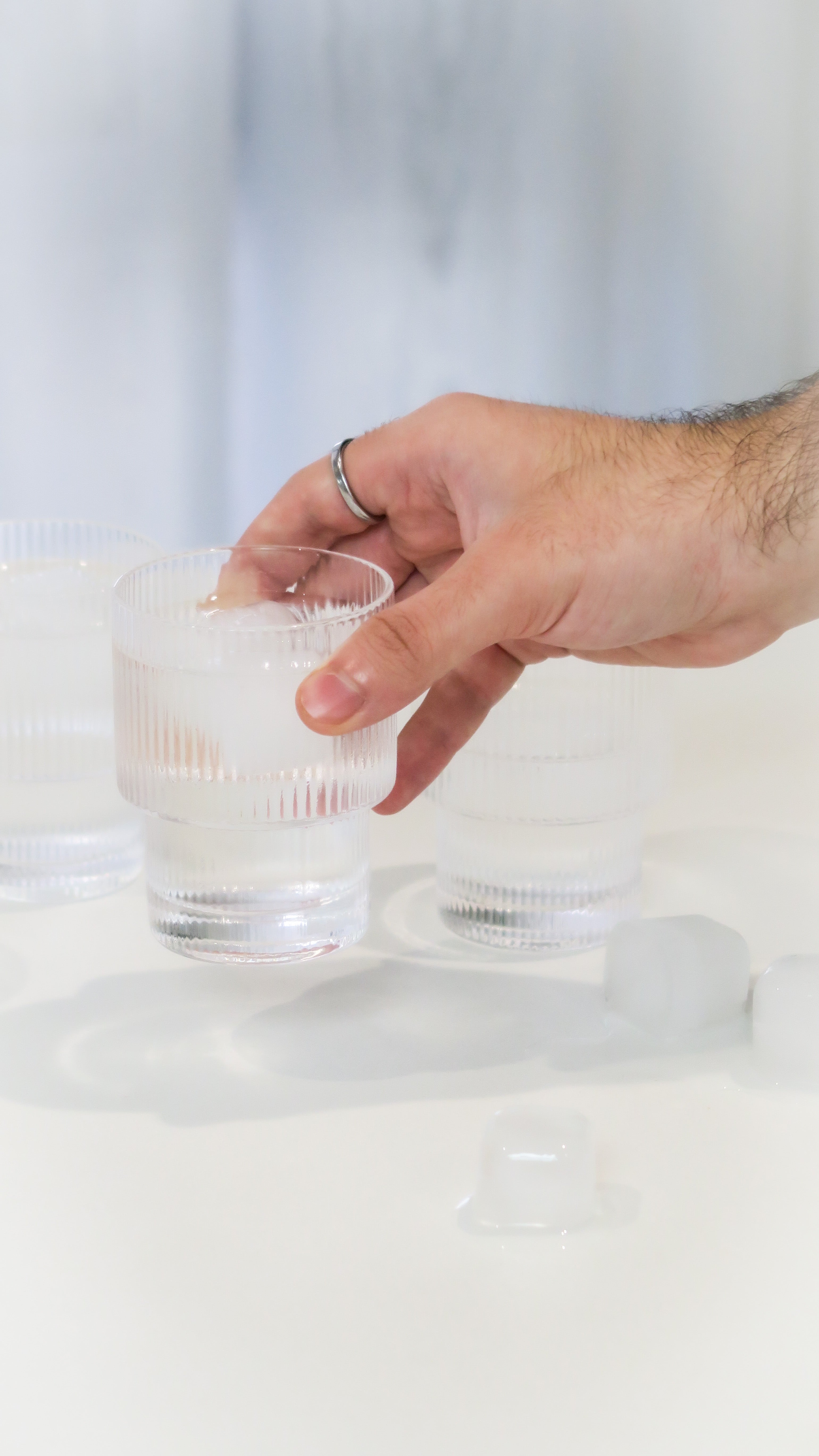 Ribbed Glass Tumbler - Set of 4