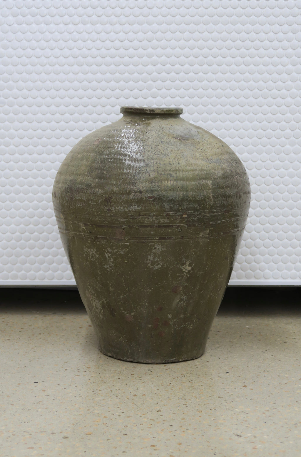 Organic Glazed Pot - Olive Large