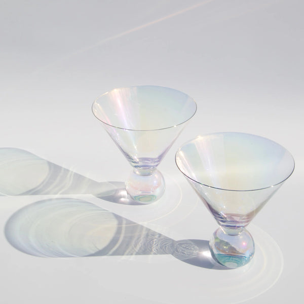 Aura Iridescent Martini Glasses - Set of 2