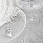 Ribbed Coupe Glasses - Set of 2