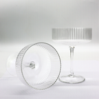 Ribbed Coupe Glasses - Set of 2