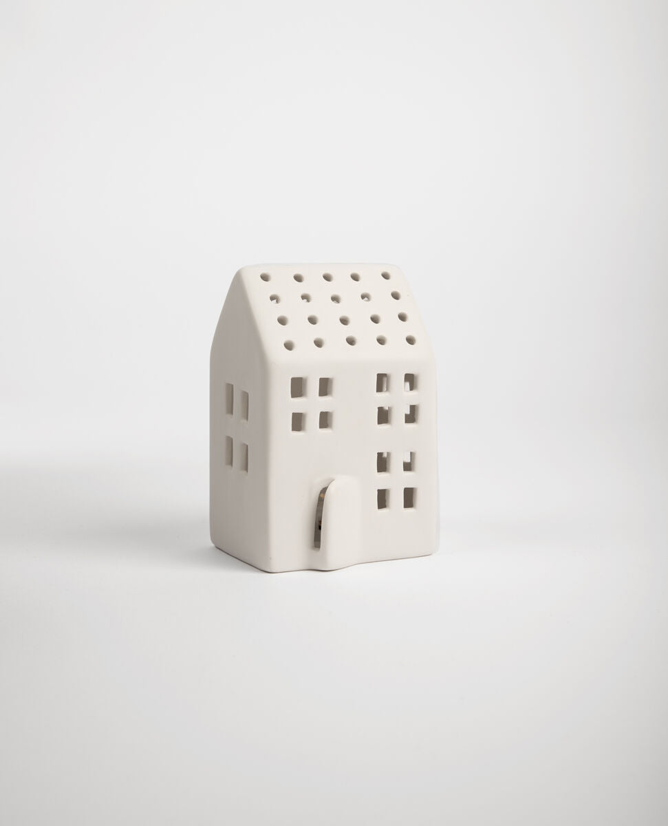 Poem LED Standing Porcelain House White - Small