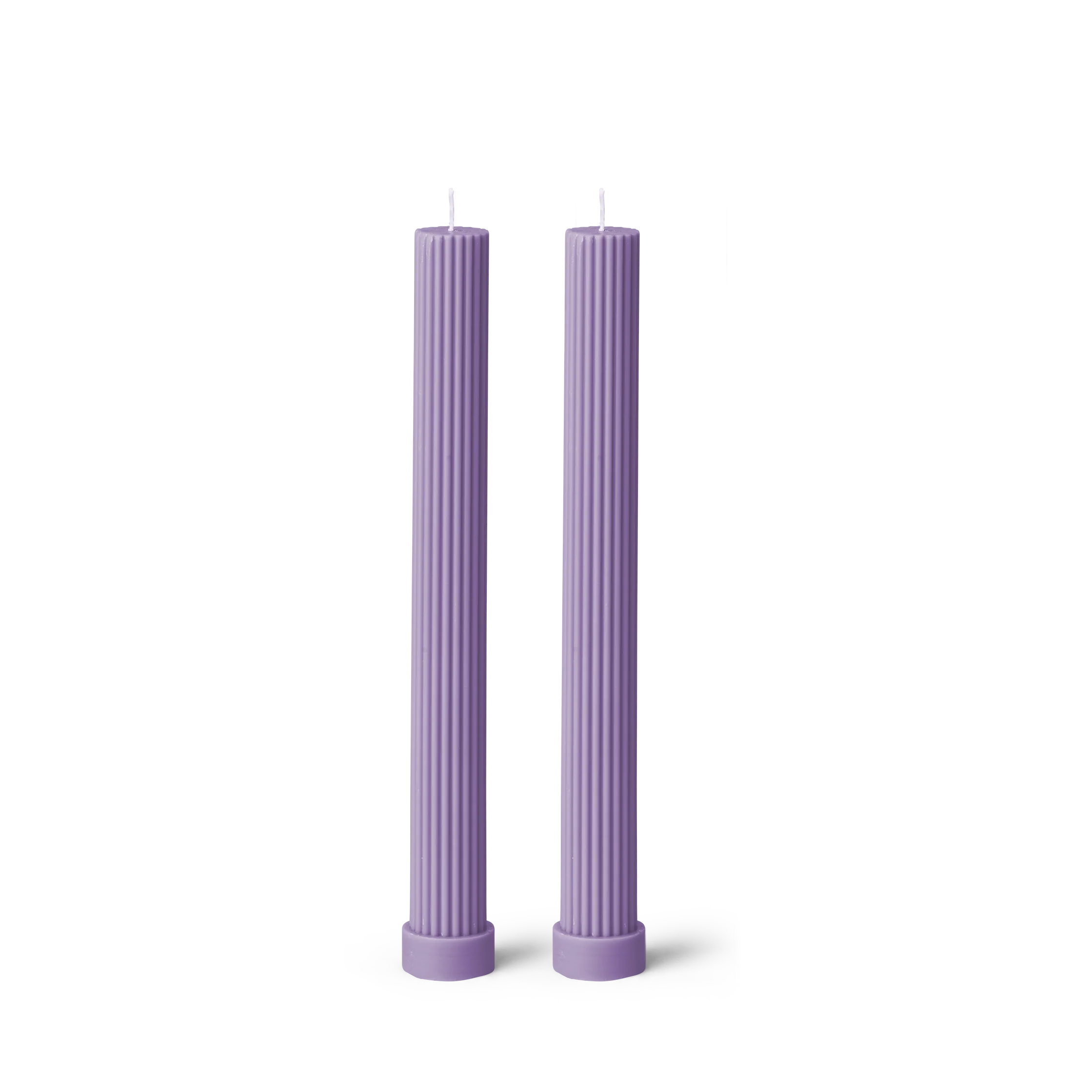 Column Pillar Candle Duo - Periwinkle