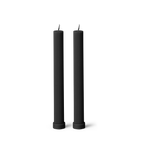 Column Pillar Candle Duo - Black