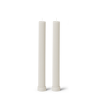 Column Pillar Candle Duo - Cream White