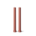 Column Pillar Candle Duo - Peach