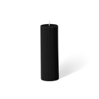 Wide Column Pillar Candle - Black