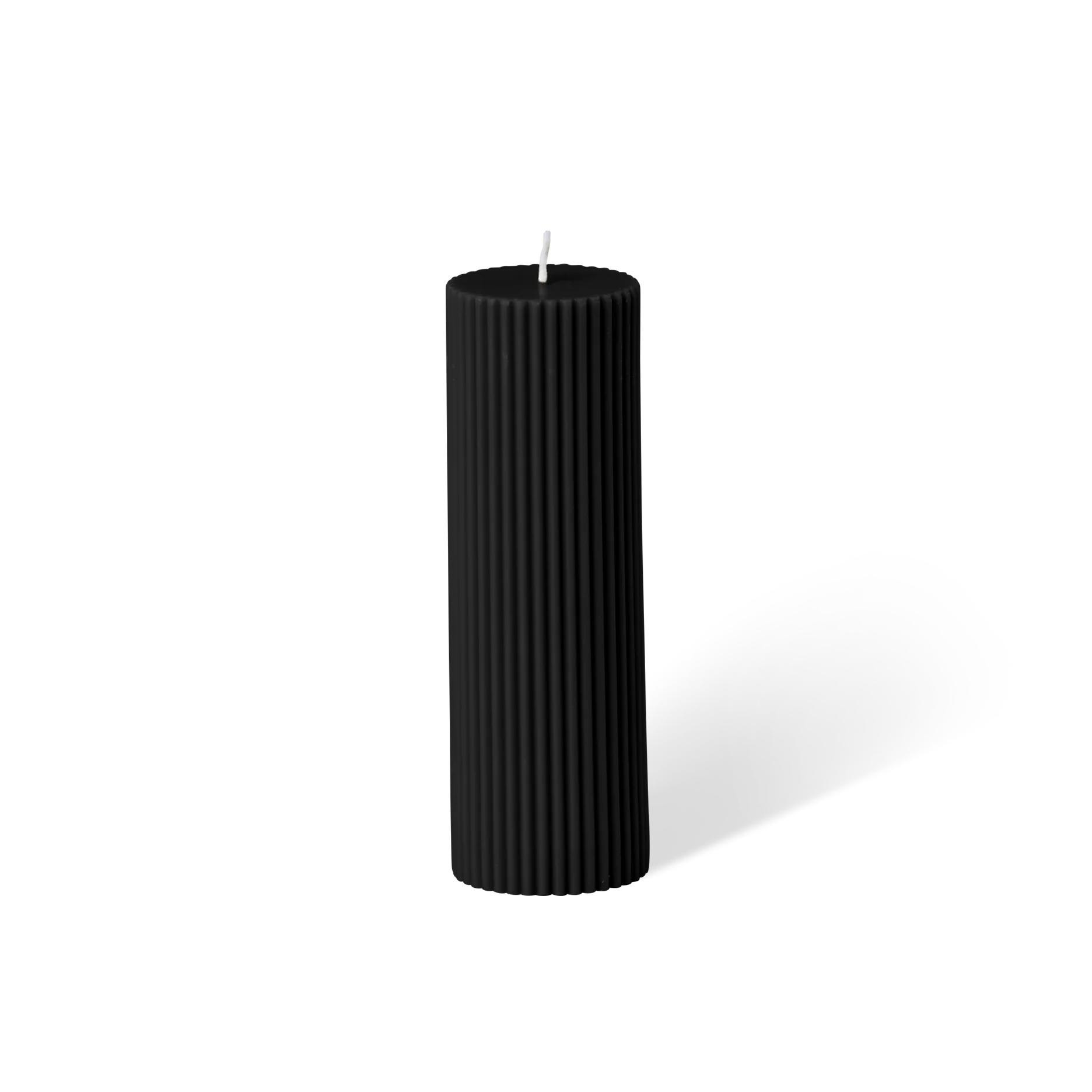 Wide Column Pillar Candle - Black