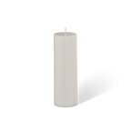 Wide Column Pillar Candle - Cream White