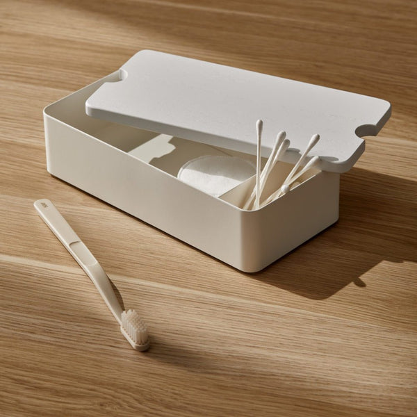 DESIGNSTUFF Storage Box With Divider, White