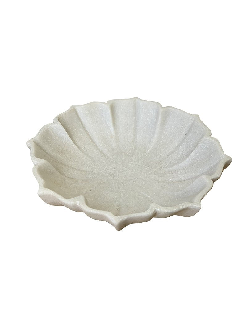 Indian Marble Lotus Bowl - 01