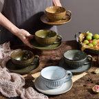 Vera Cup and Saucer Set - Peanut (Brown)