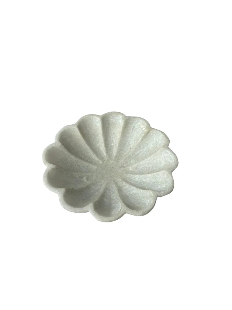 Indian Marble Lotus Bowl - 08