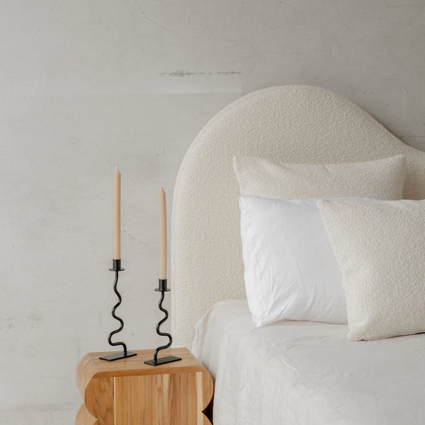 Bed Head | Curved Boucle Ivory - Queen