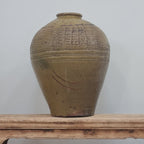 Organic Glazed Pot - Olive (Large)