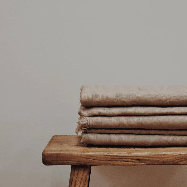 Linen Throw - Chestnut