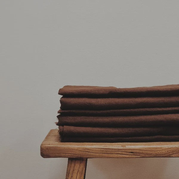 Linen Throw - Carob