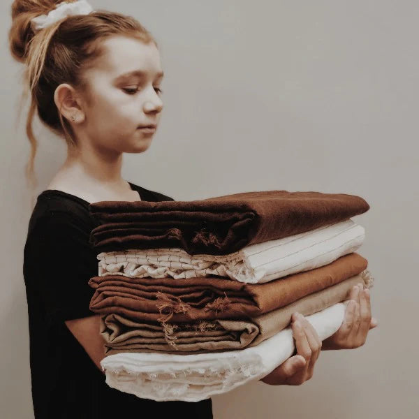 Linen Throw - Chestnut