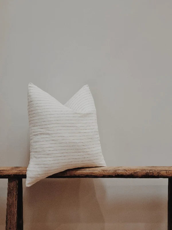 Linen Cushion - Clay Stripe | EURO