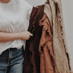 Linen Throw - Chestnut