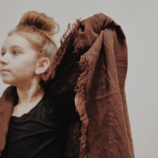 Linen Throw - Carob