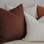 Linen Cushion - Carob STANDARD