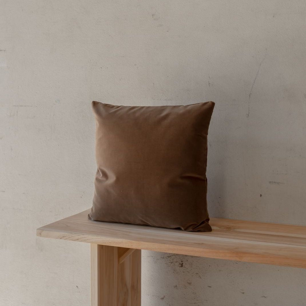 Felix Velvet Cushion Cover | Bark Square