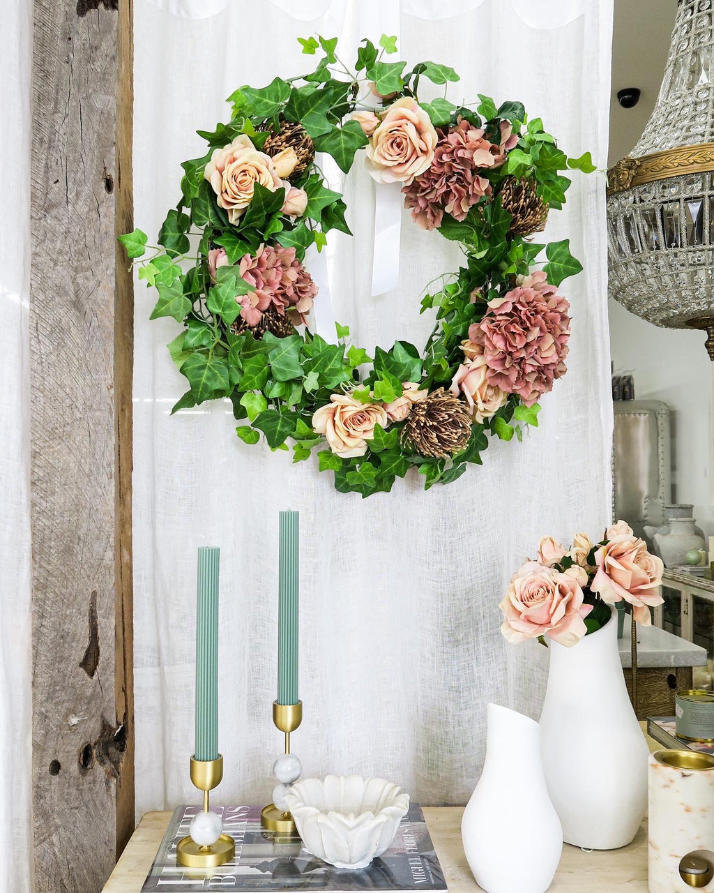 Floral Christmas Wreath | Artificial