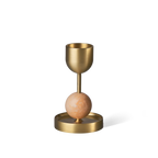 Beaded Fountain Brass Candle Holder - Coral Medium