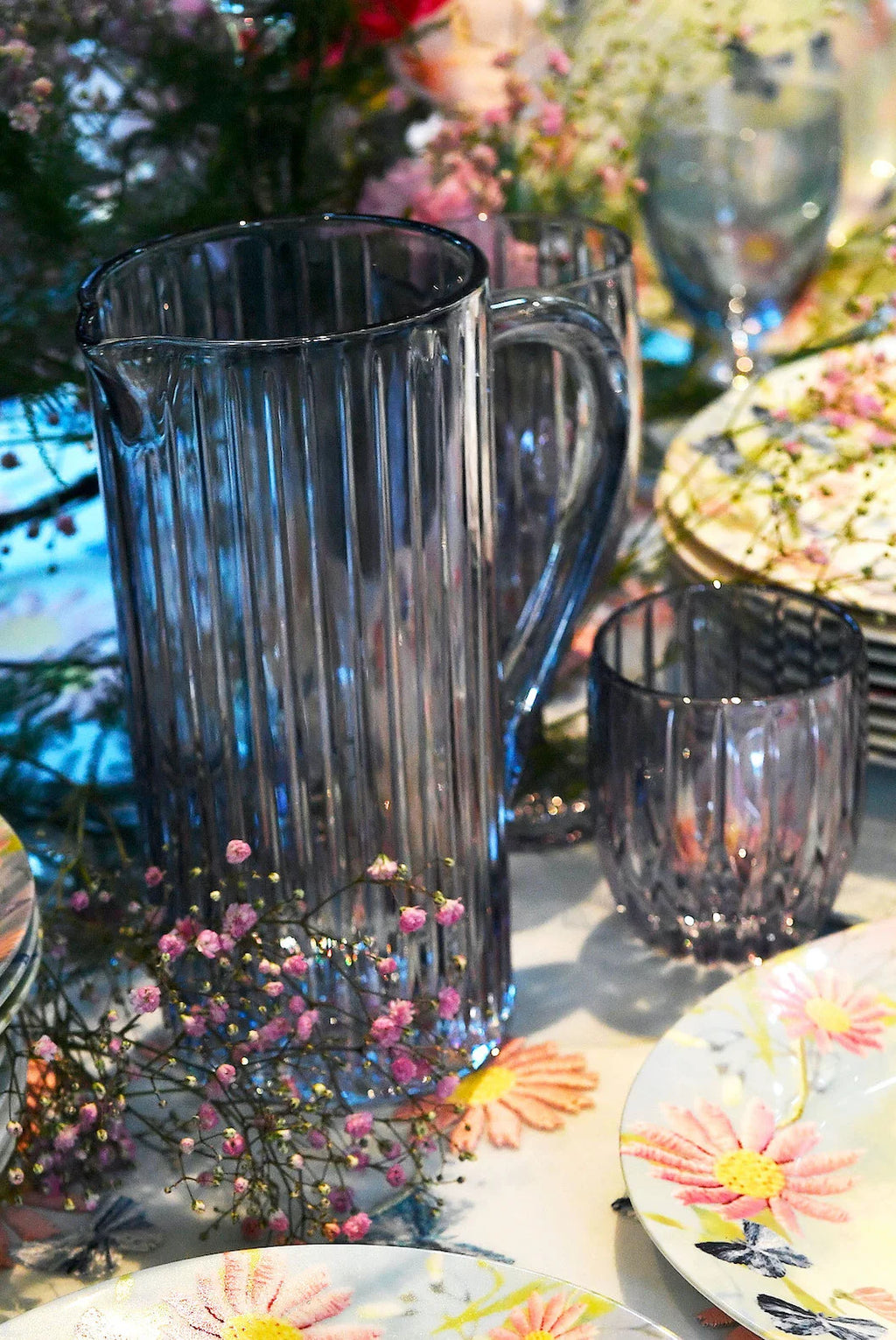 Blue Set Of Two Small Tumbler Glass