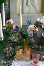 Ambra Set Of Two Rosy Wine Glass