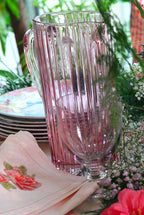 Pink Ridged Pitcher Glass Prestige