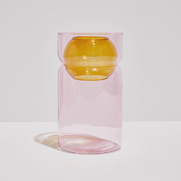 Balance Vase - Pink + Amber