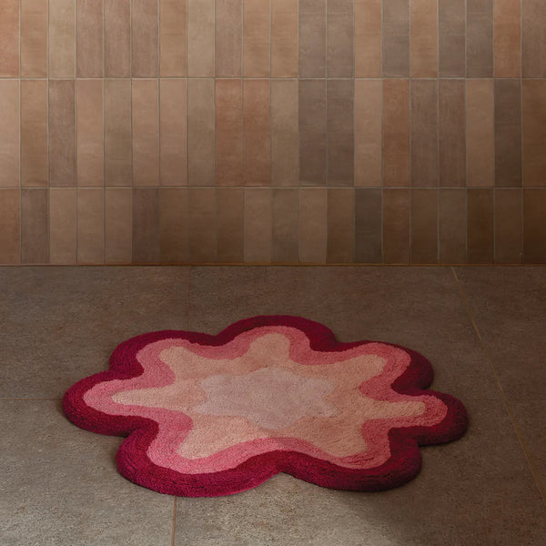 Bath Mat Wave Pink