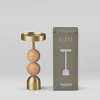 Beaded Fountain Brass Candle Holder - Coral Large