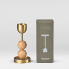 Beaded Fountain Brass Candle Holder - Coral Large